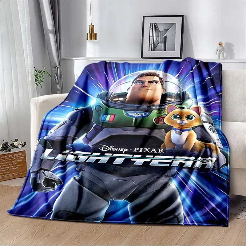 6 Sizes Warm Soft Disney Lightyear Custom Custom Blanket Fluffy Children and Adults Sofa Plush Bedspread Throw Blanket for Sofa