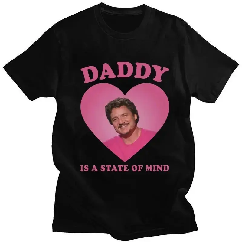Newly Released Heavyweight DADDY Print Short-sleeved T-shirt for Both Men and Women in Summer Style
