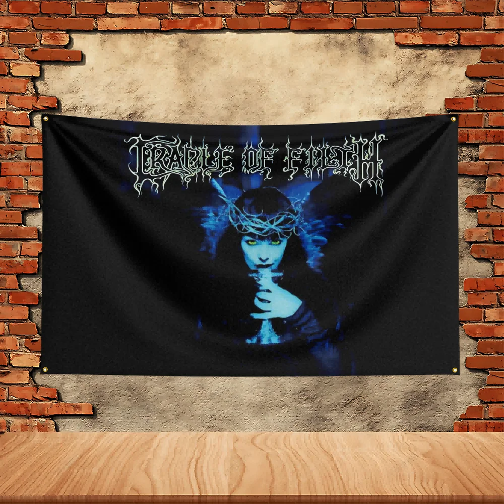90X150ft Cradle Of Filth Band Party Flag Polyester Printed Flag Banner Tapestry for Garden Garage Decoration Concert Flag