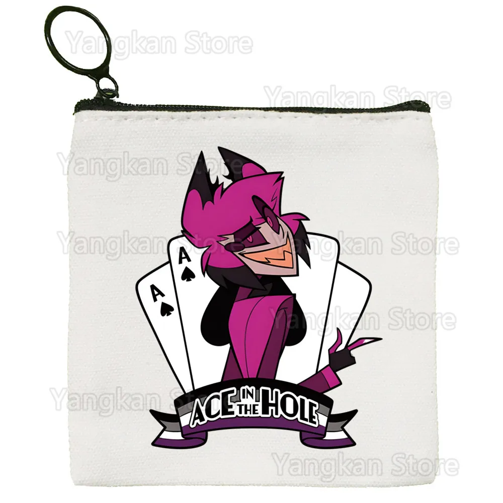 Hazbin Comedy Angel Dust Coin Purse Custom Coin Purse Illustration Key Case Simple Small Cloth Bag New Creative Coin Purse