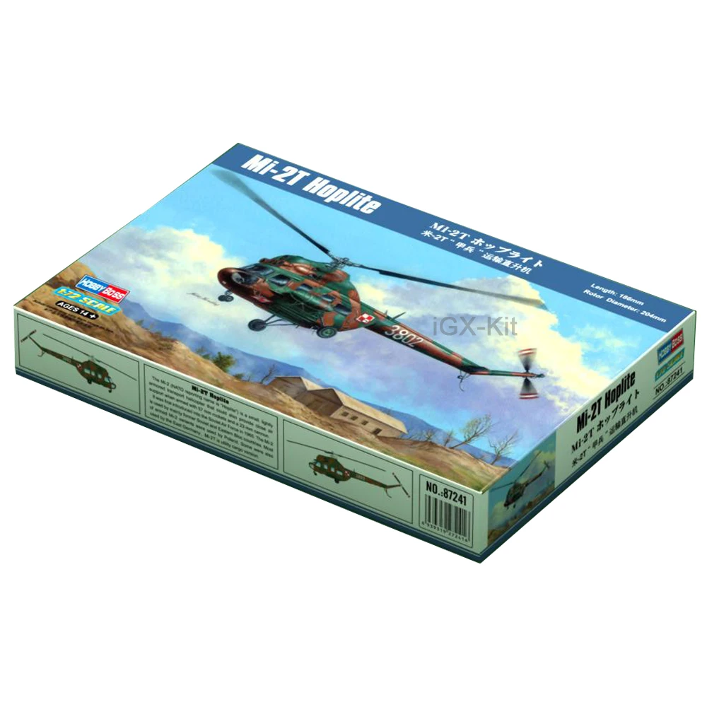 Hobbybodi87241 Échelle 1/72 Russe ata 2 Mi-2T Hoplite Transport Hélicoptère Avion Hobby Artisanat Jouet En Plastique Modèle Kit De Construction