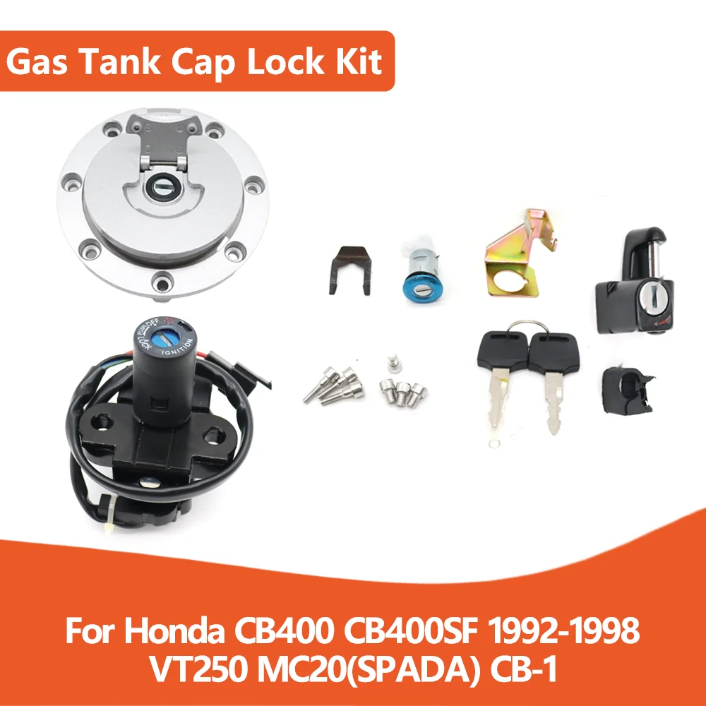 

For Honda VT250 MC20 SPADA CB-1 CB400 CB400SF CB 400 400SF 1992-1998 Motorcycle Ignition Switch Fuel Gas Cap Seat Lock Key Set