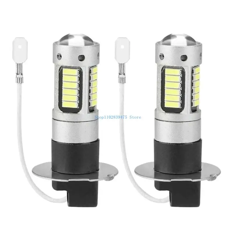 33WB 2x المصباح الأمامي LED LED 4014 30SMD P13W 9006 نهار تشغيل طاقة عالية للسيارة