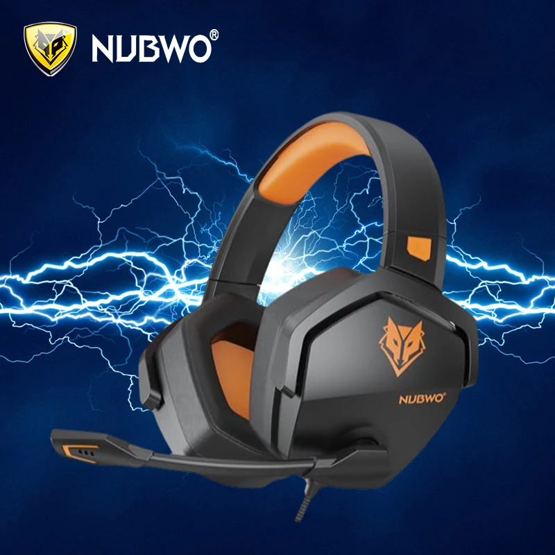 NUBWO N16 Without Delay Wired PS4 PS5 Xbox PC Headset Gaming Headset 120° Adjustable Gamer Headset with Noise Cancelling Mic