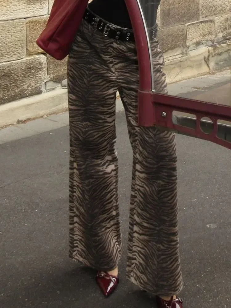 

Sexy Leopard Printed Loose Pants Women Fashion High Waist Straight Wide Leg Long Trousers 2026 New Spring Autumn Bottoms New
