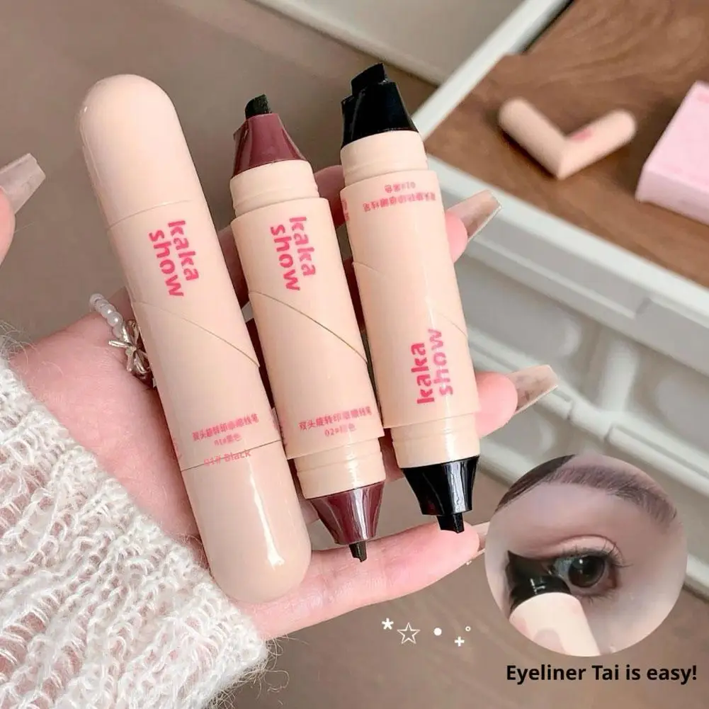 كسول المتكاملة كحل ختم متماثل دقيق مخطط ختم دائم مقاوم للماء السائل العين اينر القلم تمديد العين الذيل ماكياج #6