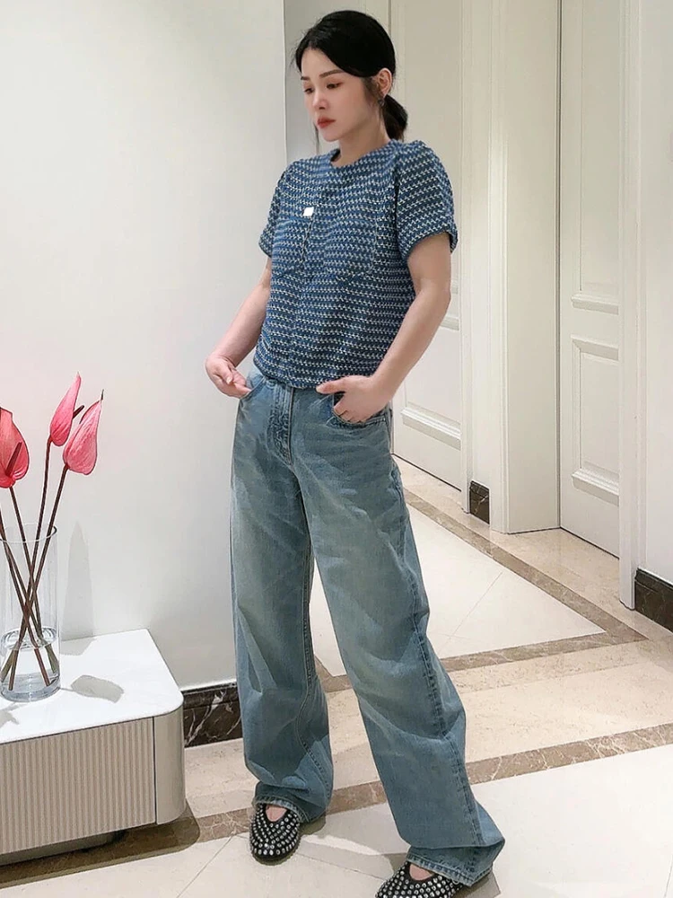 

High-End Women's ort Knitted Cardigan Summer 2025 Striped Preppy Sle Top Quali Chinese Manufacturer Commute Simple Sle