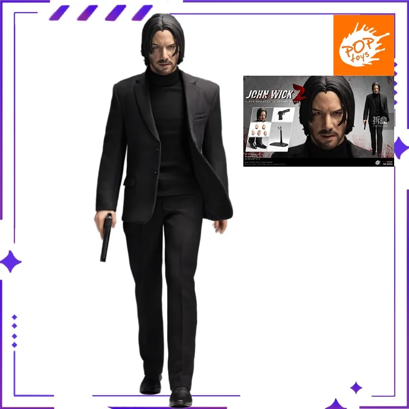 

Brand New Stock POPTOYS Original Killer JOHN WICK Fast Chase Keanu Reeves 1/6 Movable Doll Model Gift Collectible Decoration