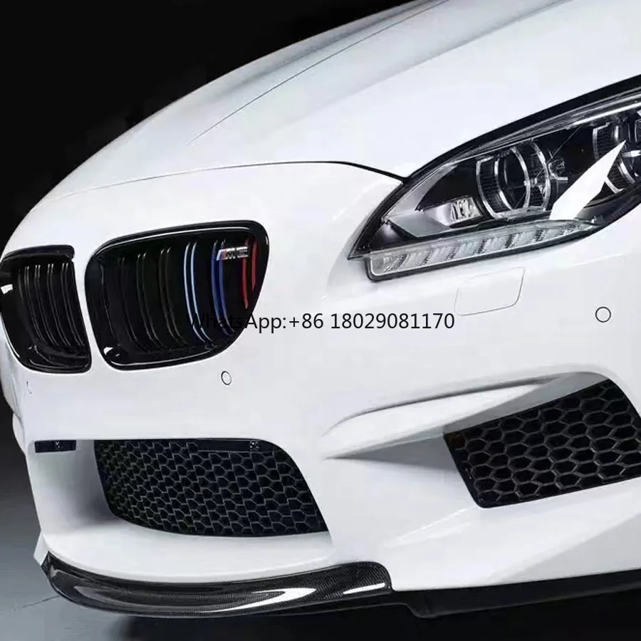 Lábio Central Frontal De Fibra De Carbono, Lábio Inferior, Estilo RKP, BMW Série 6 F06 F12 F13 M6 2013-2018