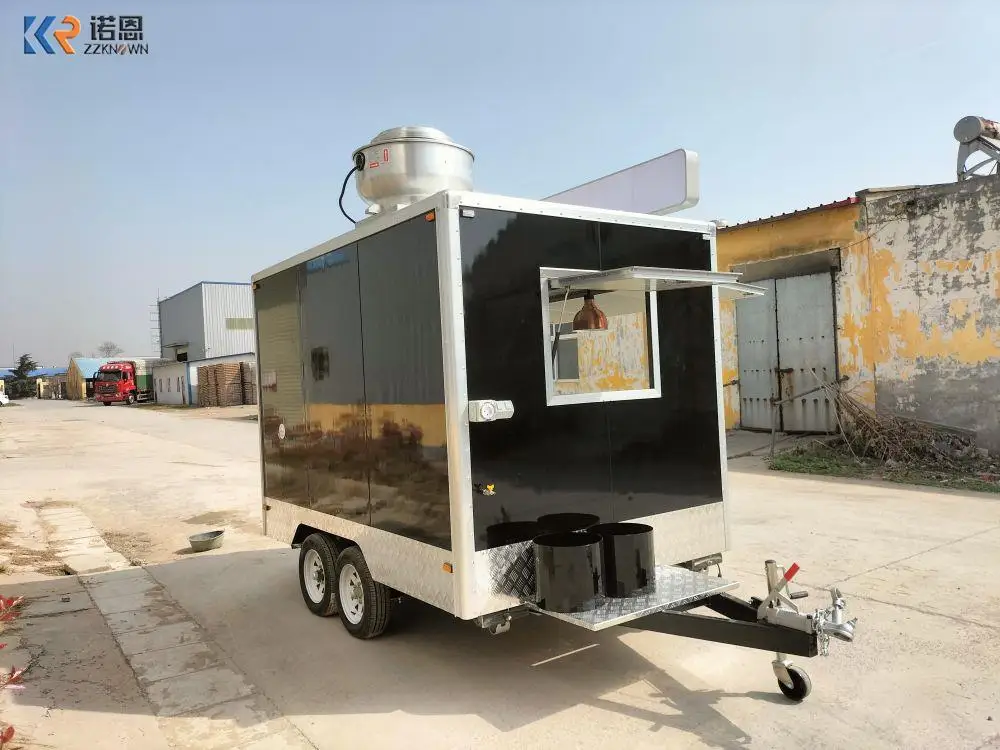 Przyczepa spożywcza z pełną sprzęt kuchenny dostosowaną wózki gastronomiczne pojazd do serwowania żywności do grilla