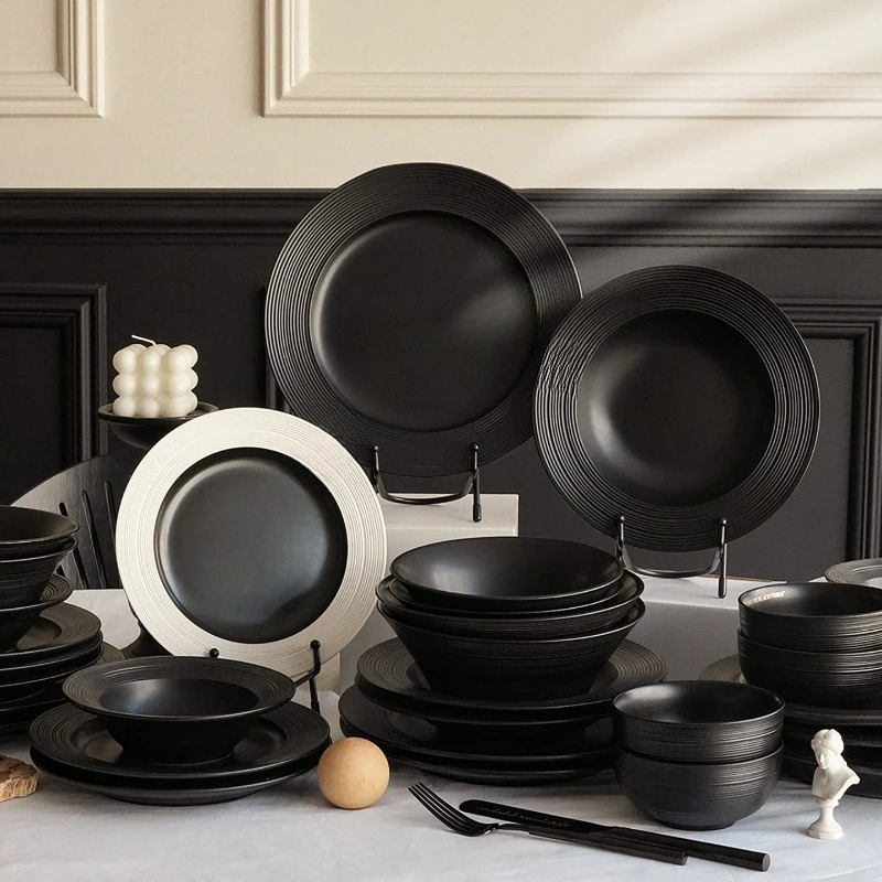 

Western food plate, ceramic set home housewarming gift