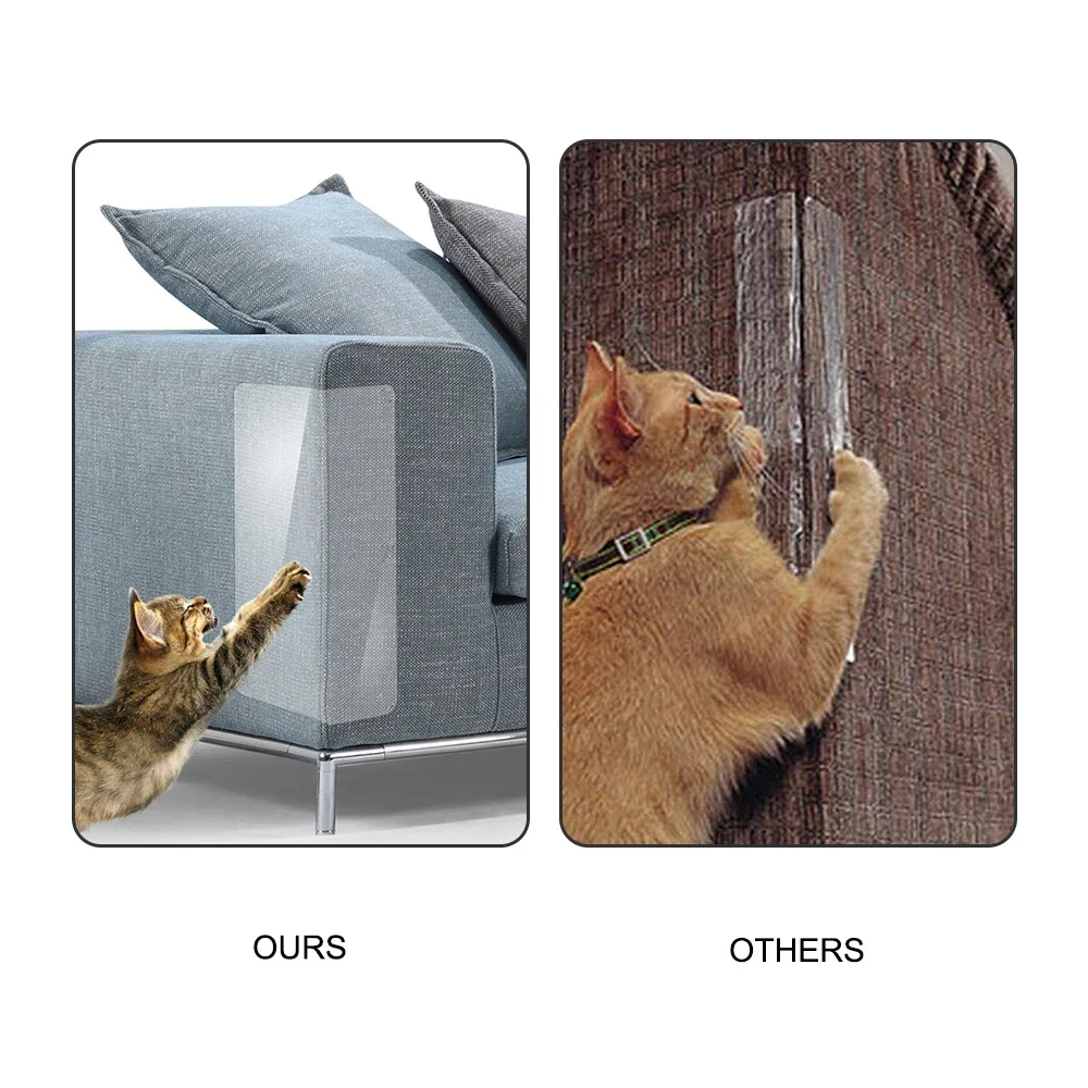 2/4/6/10Pcs Cat Scratcher Sofa Protector Stickers Durable Transparent Anti-Scratching Furniture Guard Sticker Anti Pet Scratch