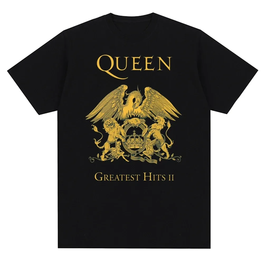 Vintage Queen Rock Music Band Printed Summer T Shirt Fashion Men Women 100% Cotton T-shirt Short Sleeve Tees Streetwear Clothing