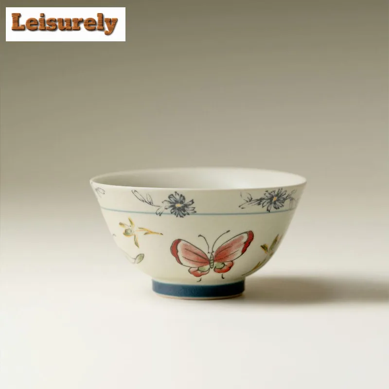 

2 шт./лот, чайная чашка с бабочкой и орхидеей, бутик, чайная чаша, одиночные чашки, чашка для дегустации чая, чашка для медитации, чашки Chazhan Master, чайная посуда, 65 мл