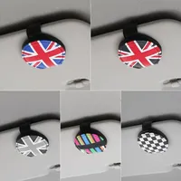 1PCS England Style Decorative Car Sunshade Glasses Clip Leather Automotive Products For Mini Cooper  F55 F56 F55 F60 Accessories