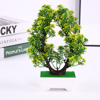 Artificial Plants Bonsai Potted Beautiful Small Tree Plants Fake Flowers Potted Ornaments for Home Garden Official Hotel Decor