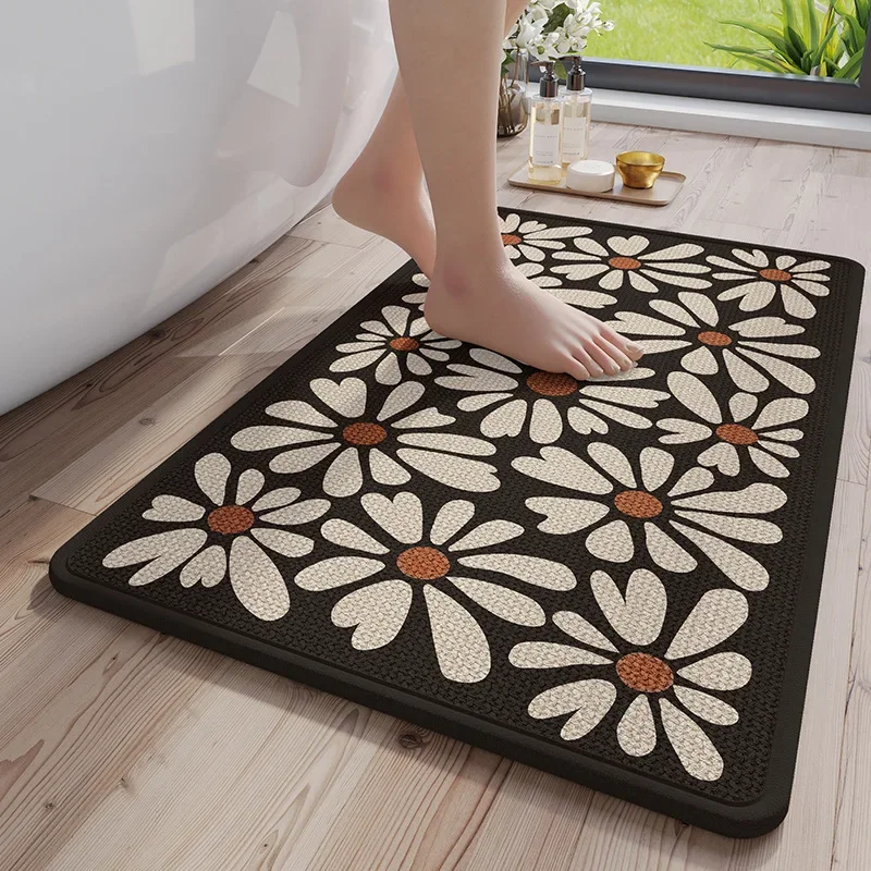 Super Absorbent Bathroom Rug - Non-Slip Bath Mat for Shower, Toilet & Kitchen Floor, Quick-Dry Door Carpet,Bathroom Floor Mat