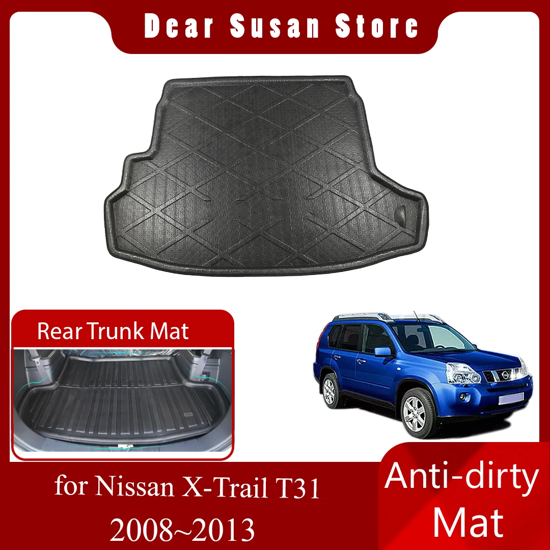 

Car Rear Trunk Mat for Nissan X-Trail T31 2008~2013 Custom Panel Tray Floor Pad Space Boot Carg Liner Carpet Cover Accessories