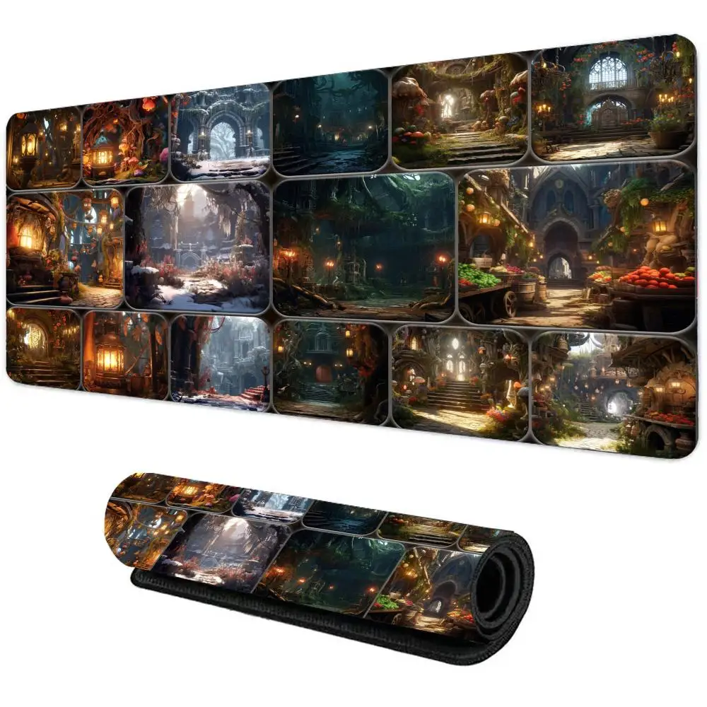 

cyberpunk style wallpaper Mouse Pad Large Gaming Mousepad Gamer XL Rubber Otaku Keyboard Pad Laptop Desk Mat