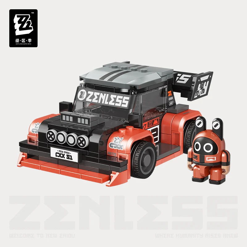 Zenless Zone Zero Fast Saga Bongboo Kit de blocos de construção de carro de brinquedo - mais de 200 peças de carro modelo DIY com adesivos, presente educacional STEM
