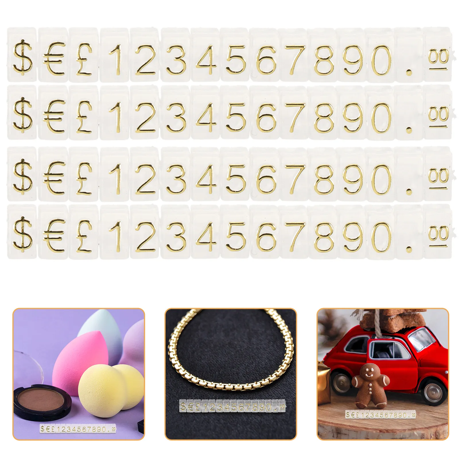 20Pcs Premium Plastic Aluminum Alloy Price Display Cube Adjustable Assembly Jewelry Price Tags for Retail Counter Shopping Mall