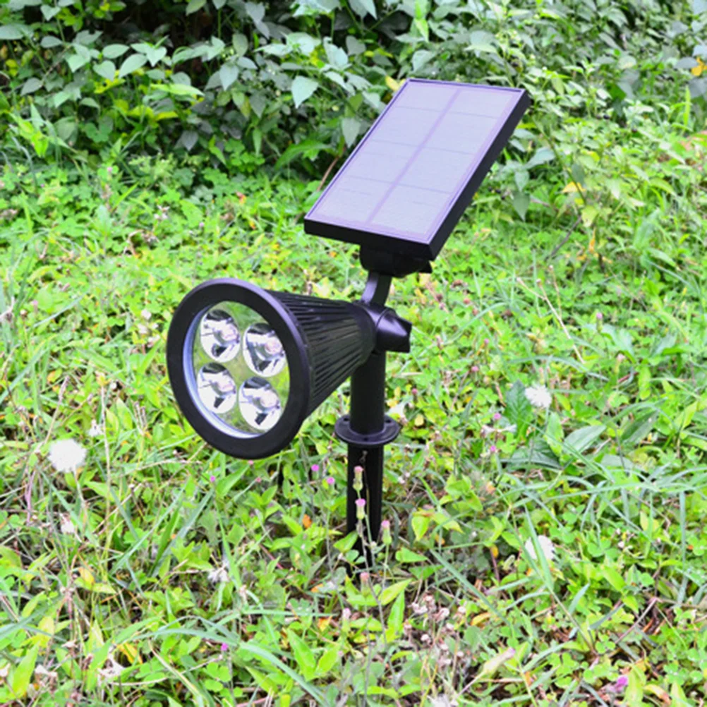 

2Pcs Solar Outdoor Lawn Spotlights 4 Waterproof Ground Plug Landscape Lamp Garden Pathway Patio Lighting