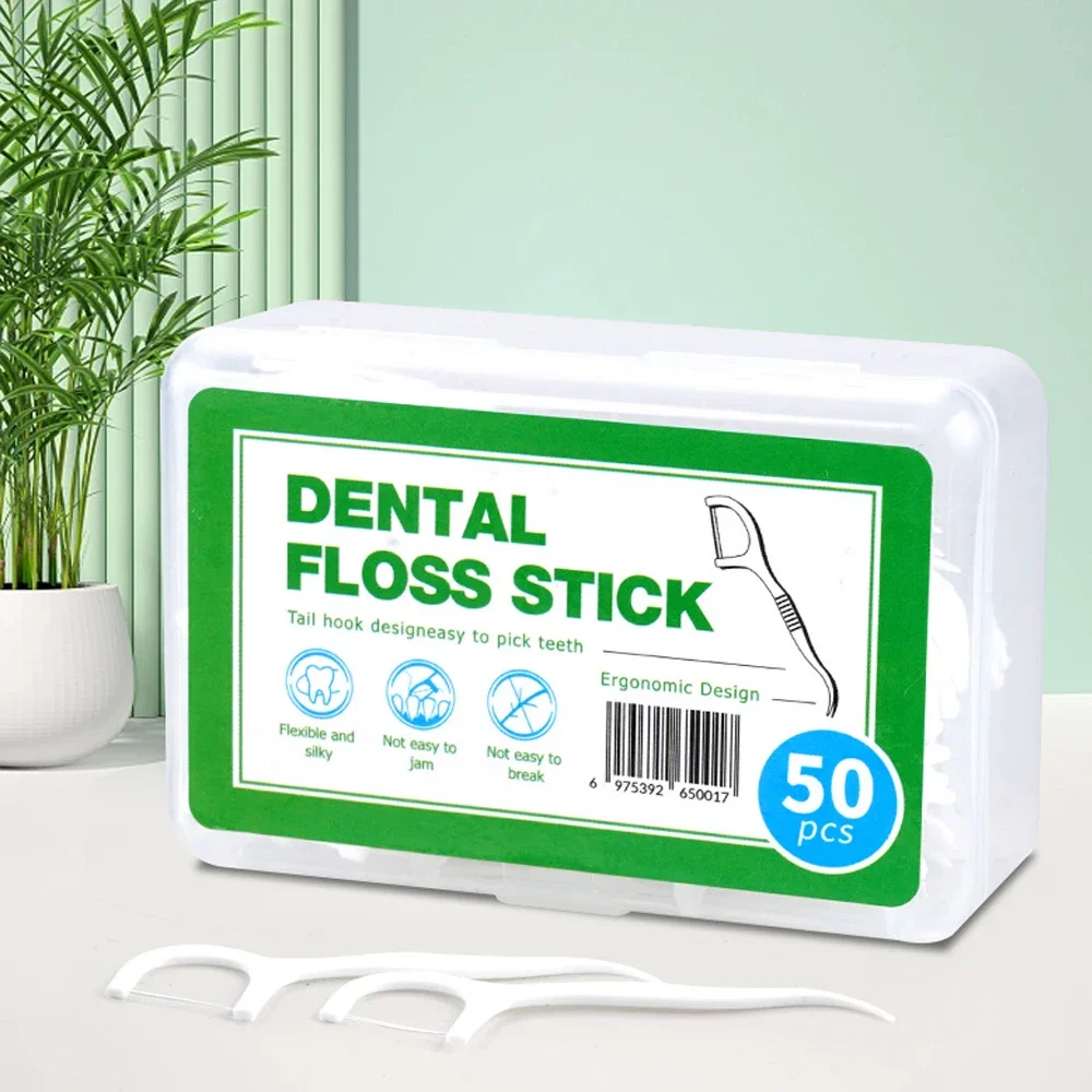 

Dental Floss Dental Floss Picks Clean Between Teeth Interdental Brush Toothpick Floss Picks Disposable Portable Oral Care