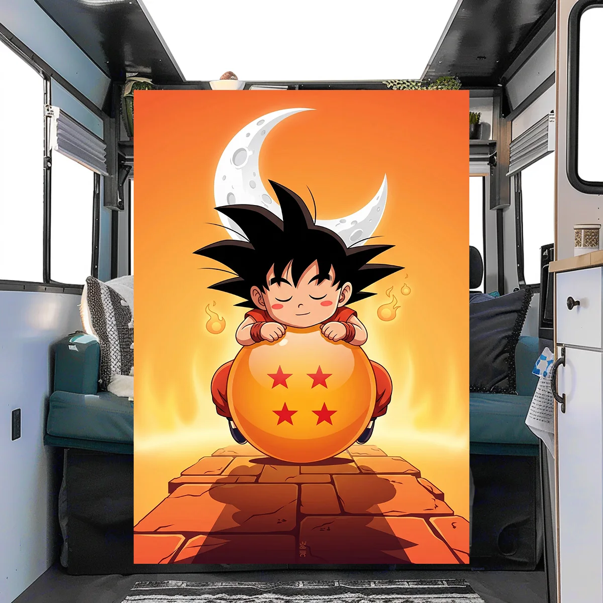 Dragon Ball  Soft Warm Printed Flannel Blanket Ideal for Bed Sofa Chair Picnic Travel Home Use YUN6514