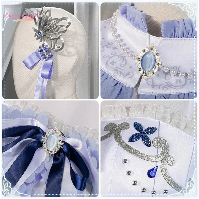 애니메이션 Bang Dream! Roselia Crown 시리즈 Yukina Minato 코스프레 의상 유니폼 할로윈 파티 여성용 남성용 카니발 소품