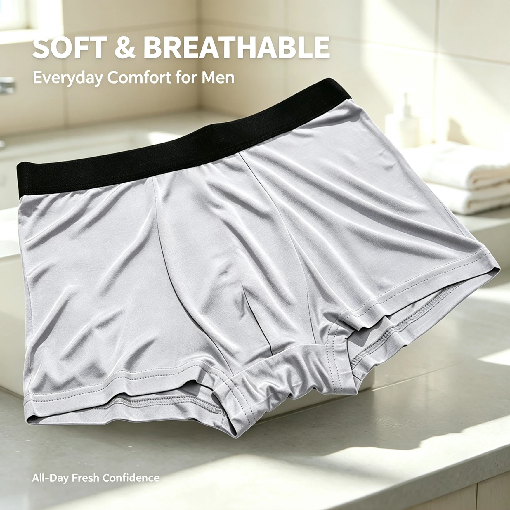 1/3 Pcs Men Cotton-Like Boxer Briefs Soft Stretch Breathable Skin-Friendly Underwear for Daily Office Sports Gym Casual Wear