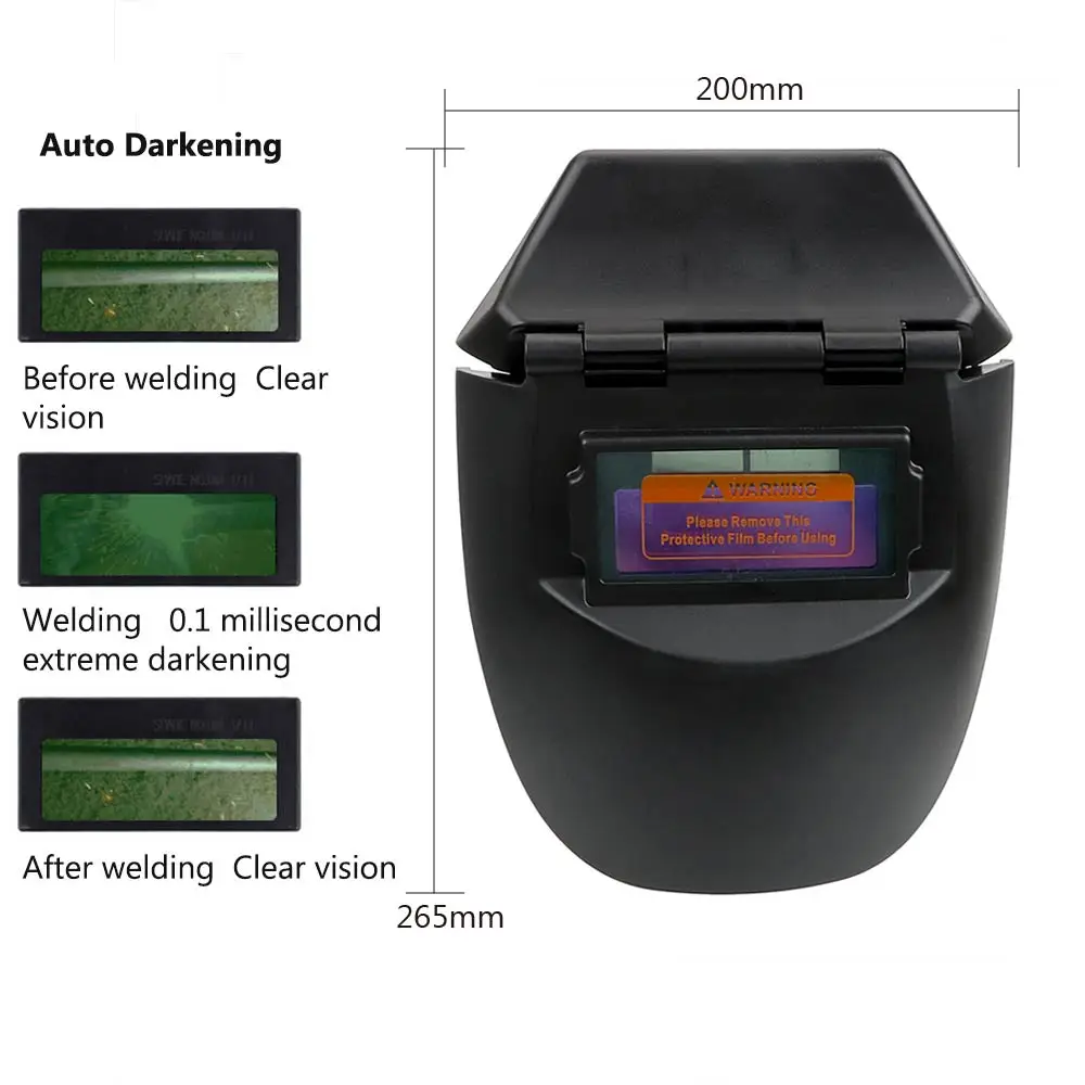 Accessori per elettroutensili a energia solare regolabili Arc Mig Auto oscurante saldatore equipaggiamento protettivo rettifica saldatori maschera casco per saldatura