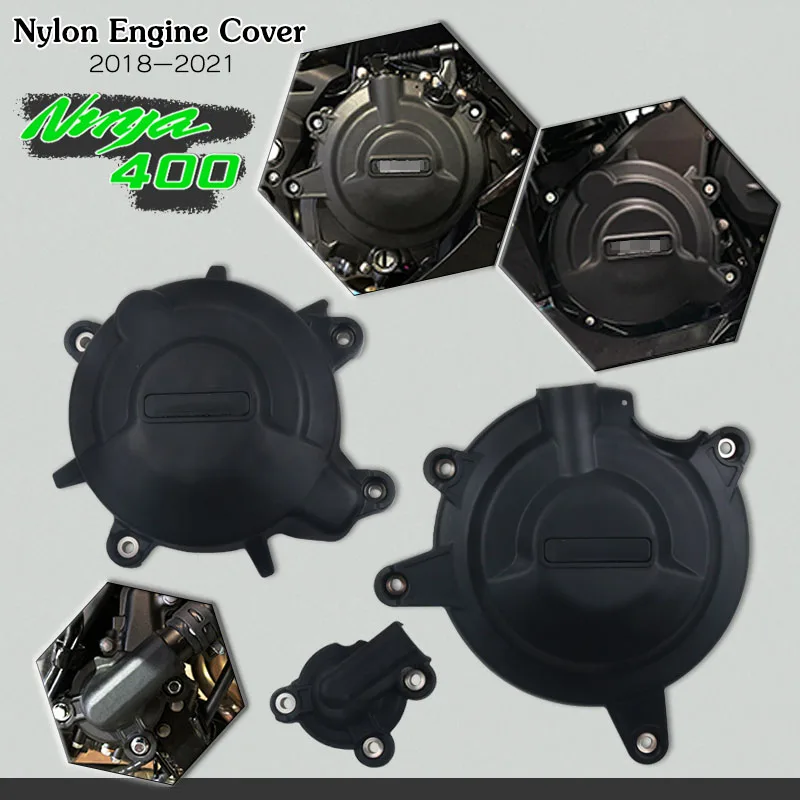 

2021 For KAWASAKI NINJA400 NINJA 400 2018-2020 Motorcycle Engine Stator Cover Engine Guard Protection Side Shield Protector