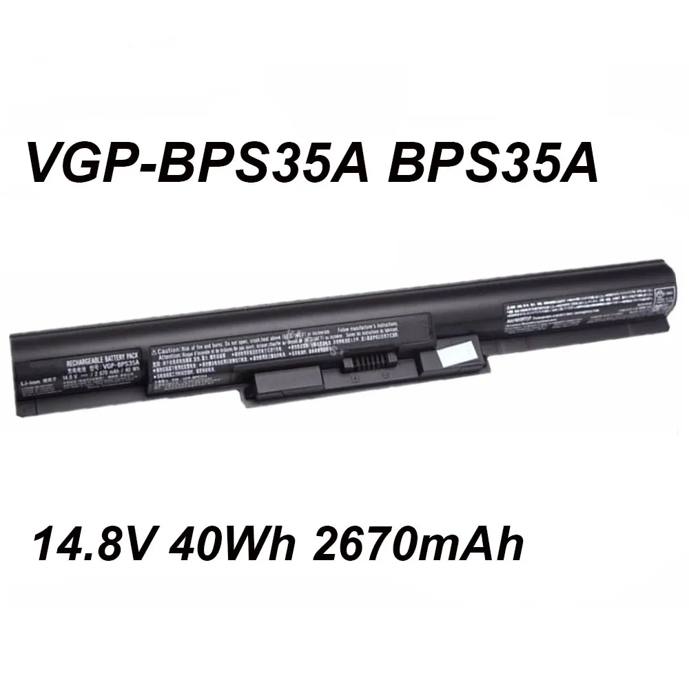 VGP-BPS35A BPS35A 14,8 V 2670mAh 40Wh batería del ordenador portátil para SONY VAIO Fit 14E 15E Series SVF1521A2E SVF15217SC SVF14215SC