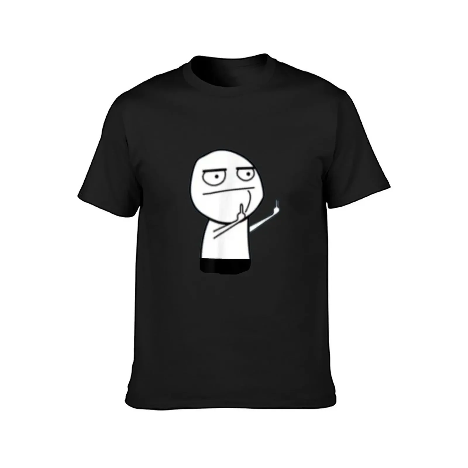 Middle finger meme, stinkefinger T-Shirt vintage anime shirt summer clothes anime clothes plain white t shirts men