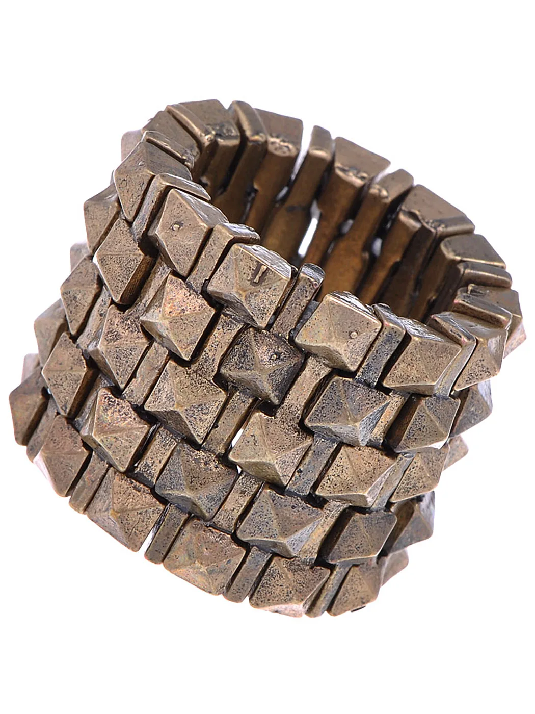 Urban Punk Hip Hop Pyramid Stud Studded Statement Fashion Stretch Ring Band