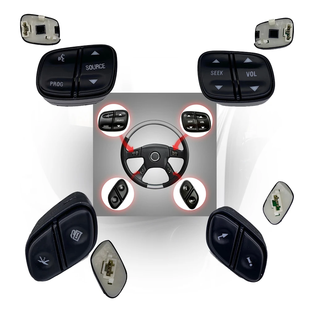 

Car Accessories For Hummer H2 Buick Rainier Chevrolet Tahoe GMC Yukon Steering Wheel Radio Volume Control Switch Button parts