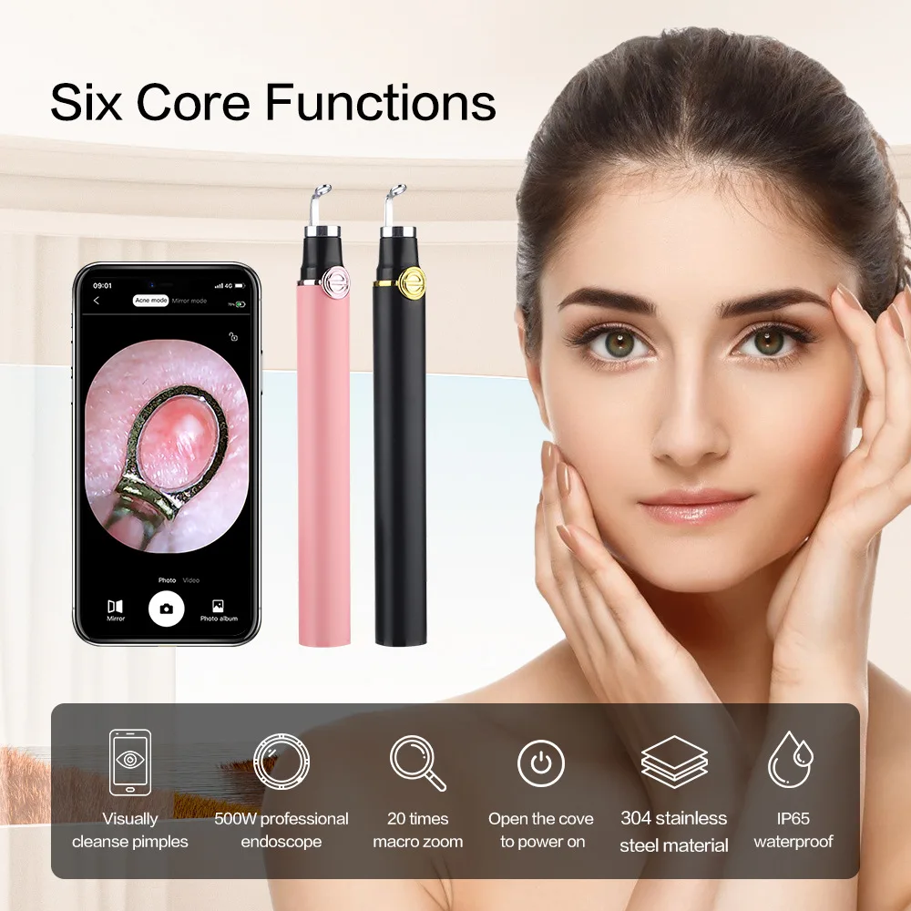 WIFI intelligent visual blackhead acne needle popping acne home beauty instrument face cleaning acne needle