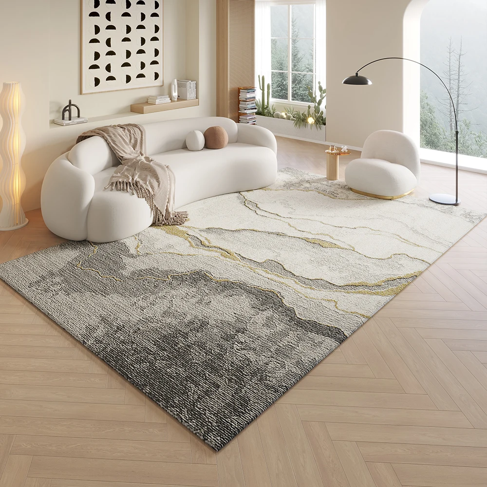 Vikama's Light Luxury Geometric Gradient Carpet Home Decoration, Large-Sized Living Room Non-slip Floor Mat, Soft And Dirt-proof