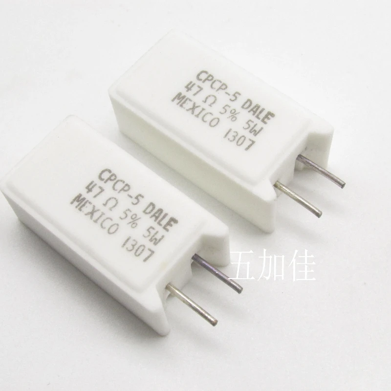 20PCS/CPCP-5 5W 47R 5% Imported Mexico Vertical Ceramic Cement Resistance CPCP0547R00J