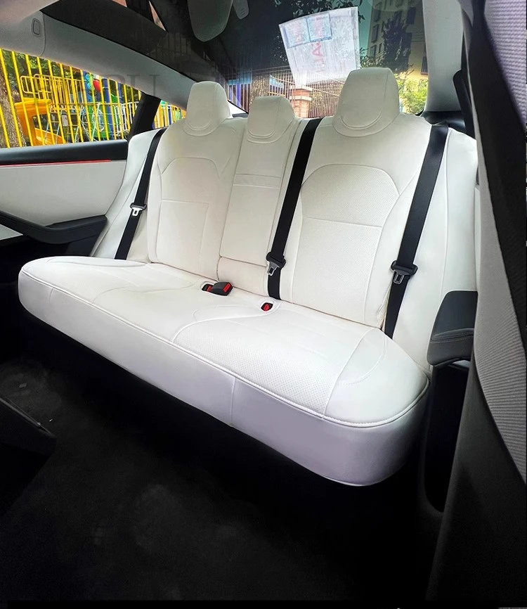 Set Seat Cover Suitable For Tesla Model 3 Highland 2025 2026, Car Interior Cover Advanced Waterproof Leather Seat Accessories