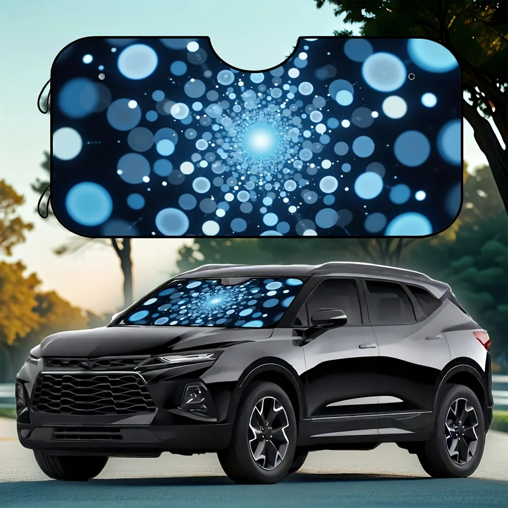 

1pc, Golden Hour Forest Sunshade, UV Ray Blocker & Heat Defendererene Design For Nature Retreat Road Trips