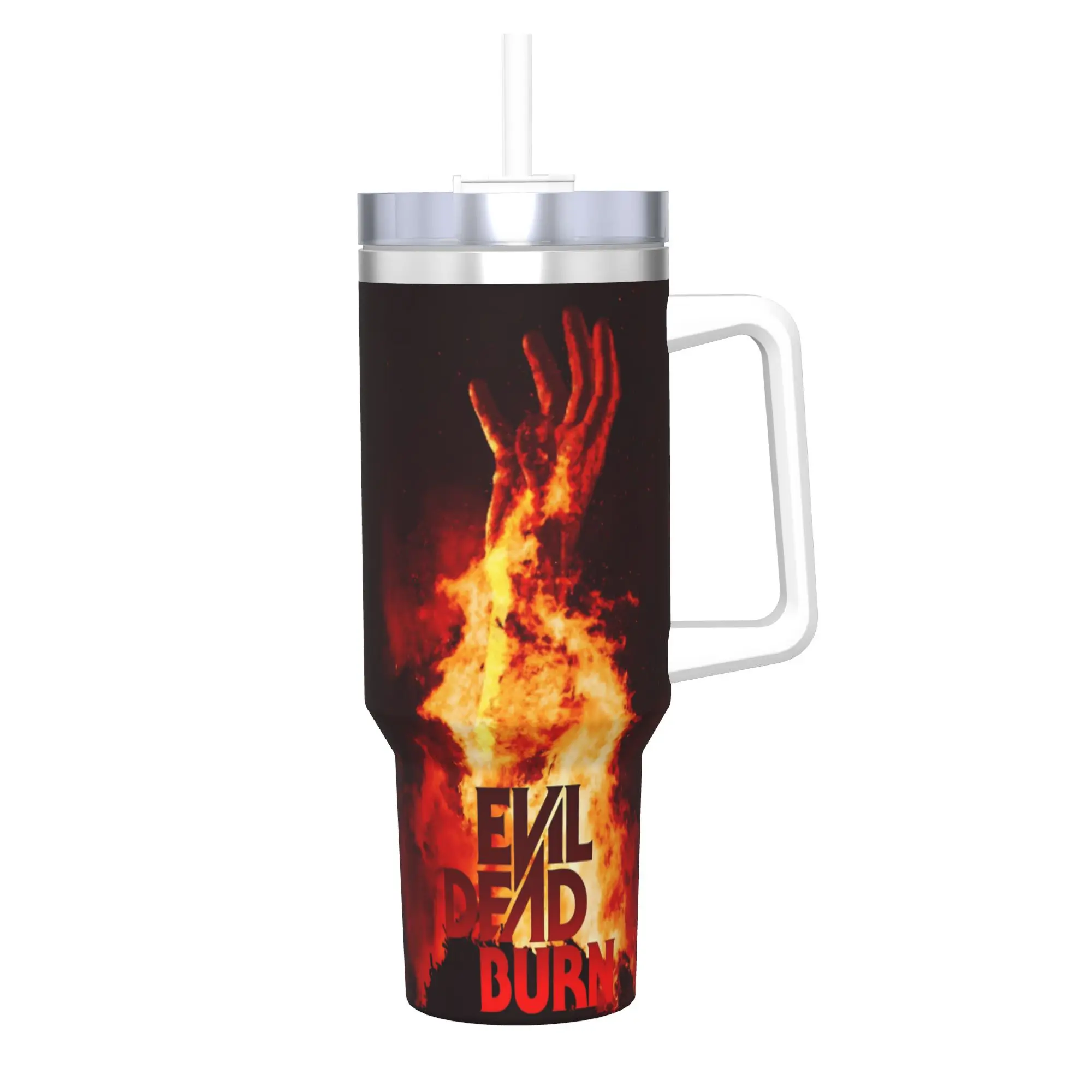Evil Dead Burn 40oz Tumbler Stainless Steel Double Wall Vacuum Insulated  Mug Cups With Straw