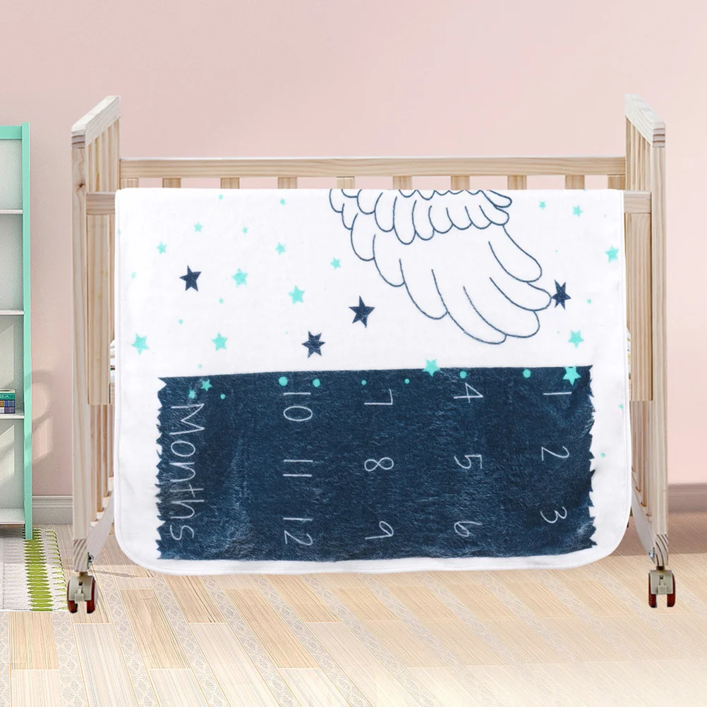 

1Set Baby Blanket Newborn Photography Prop Frame Marker Monthly Memory Blanket Infant Photo Background Baby Shower