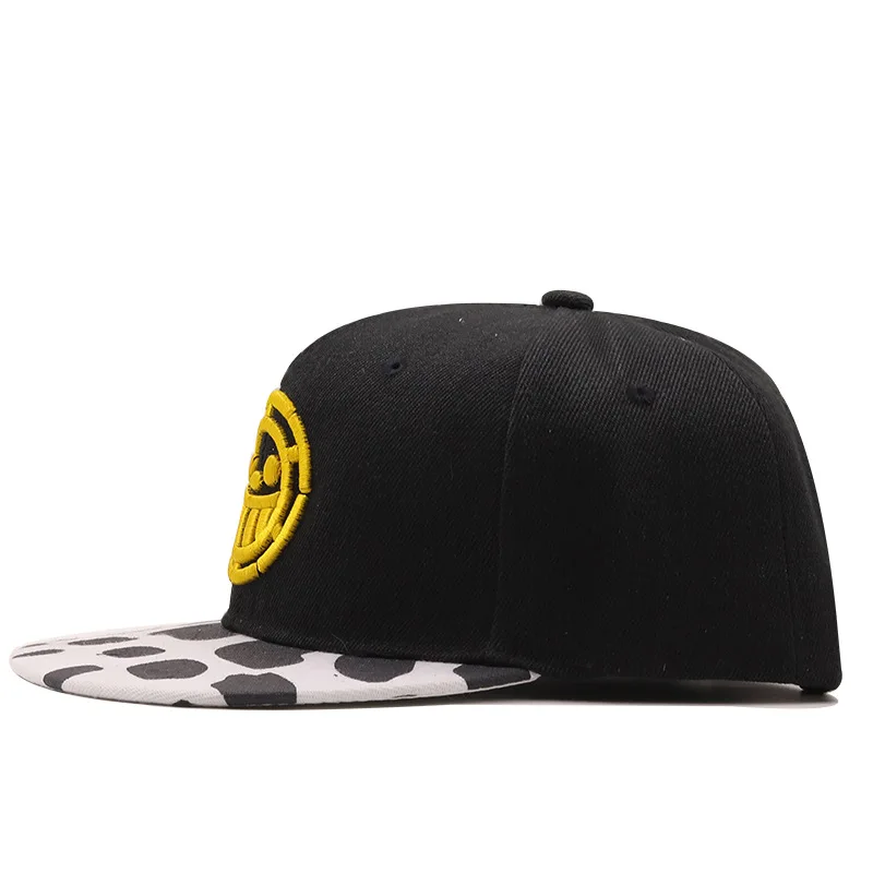 Vente en gros de casquettes plates Anime pour hommes et femmes, chapeaux Snapback, casquette Hip Hop Cosplay, Trafalgar Law