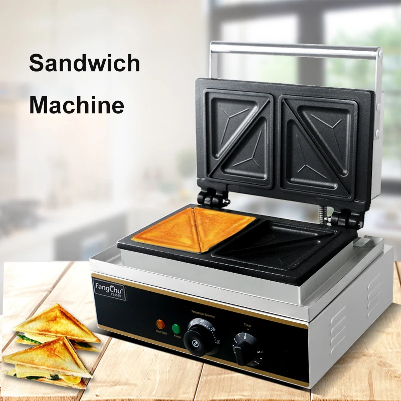 Sandwich Machine Commercial Bread Baking Breakfast Electromechanical Cake File Flying Saucer Toast Driver Pan Non-Stick