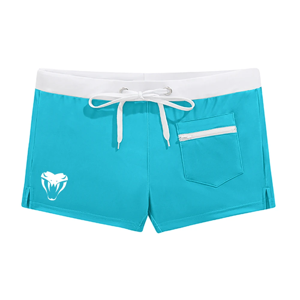 Men's Snake Print Quick Drying Swim Trunks Summer Casual Beach Shorts Suitable For Swimming And Surfing With Mesh Lining