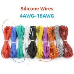 5M Electronic Wire 4AWG - 18AWG Silicone Wires Heat Resistant Flexible Silicone Wire Insulation Tinned Copper Wire