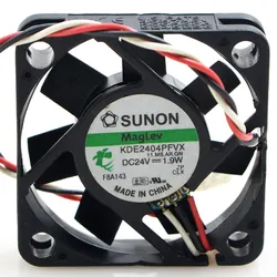 KDE2404PFVX Double Ball Bearing Cooling Axial Fan DC 24V 1.9W 4010 40mm 40*40*10mm for SUNON