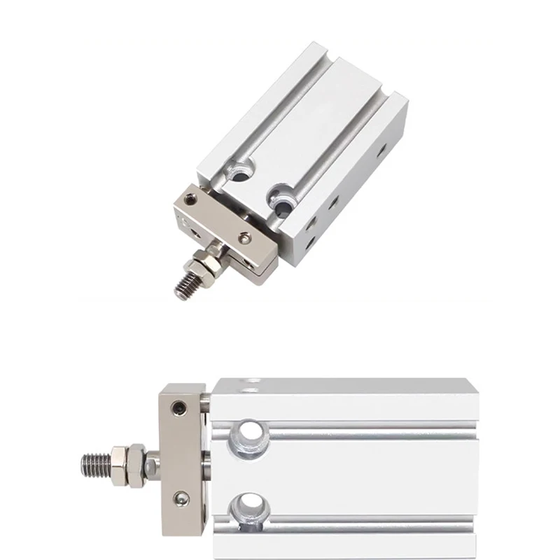 CUK10 16 20 25 32 Free Mount Air Cylinder Double Acting Non Rotating Rod Compact Pneumatic Cylinder for Automation CUK16-25D