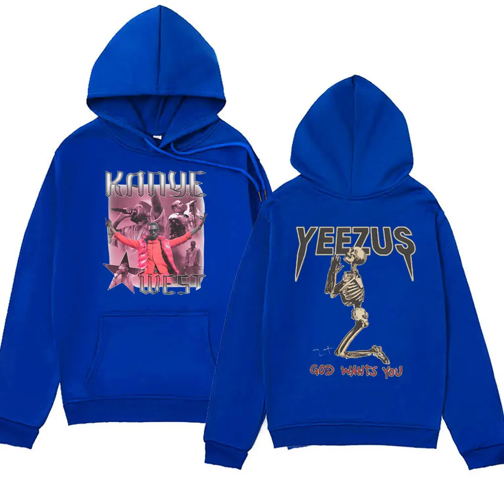 Heißer Verkauf Rapper Kanye West Yeezus Vintage Hoodies Männer Frauen Kleidung Hip Hop Stil Sweatshirts übergroße Streetwear Hoodie Tops